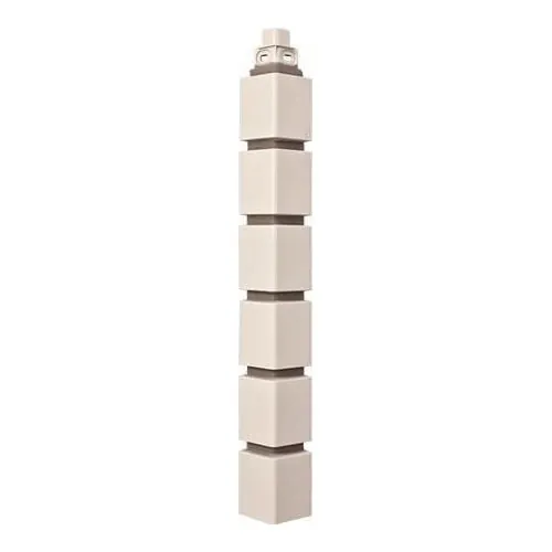 Фасадная панель Наружный угол кирпич клинкерный (белый), 0,45 х 0,16м купить в Истре