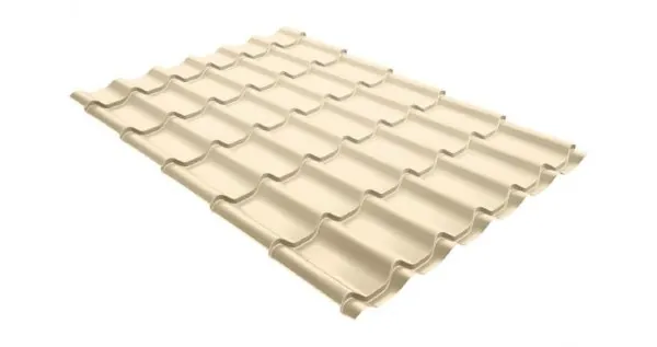 Металлочерепица классик 0,5 Satin RAL 1015 светлая слоновая кость купить в Истре