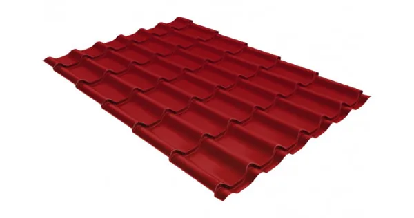Металлочерепица классик 0,5 Satin RAL 3003 рубиново-красный купить в Истре
