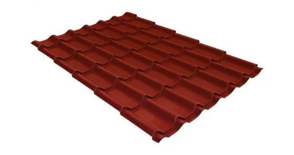Металлочерепица классик 0,5 Satin RAL 3009 оксидно-красный купить в Истре