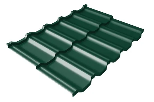 Металлочерепица модульная Квинта Uno Grand Line c 3D резом 0,45 Drap RAL 6005 зеленый мох купить в Истре