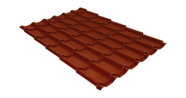 Металлочерепица классик 0,5 Satin RAL 8004 терракота купить в Истре