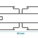 Лага алюминиевая KRONEX 80x40x3000 мм конструктивная купить в Истре
