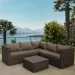 Комплект мебели AFINA плетеной из иск. ротанга YR825A Brown/Beige купить в Истре