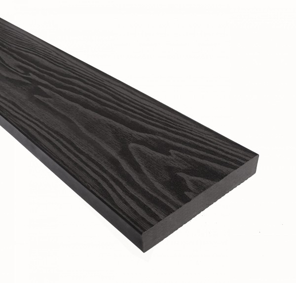 Террасная доска из ДПК Terrapol Смарт 3D Полнотелая без паза Черное дерево купить в Истре