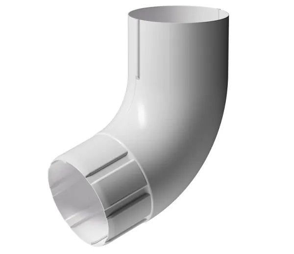 Колено 72° D90 Döcke STAL PREMIUM Пломбир, (RAL 9010) купить в Истре
