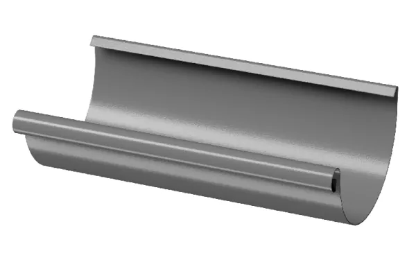 Желоб полукруглый D125 3 м Döcke STAL PREMIUM Графит, (RAL 7024) купить в Истре