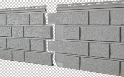 Фасадная панель Ю-пласт Стоун Хаус S-Lock Клинкер Нордик дым