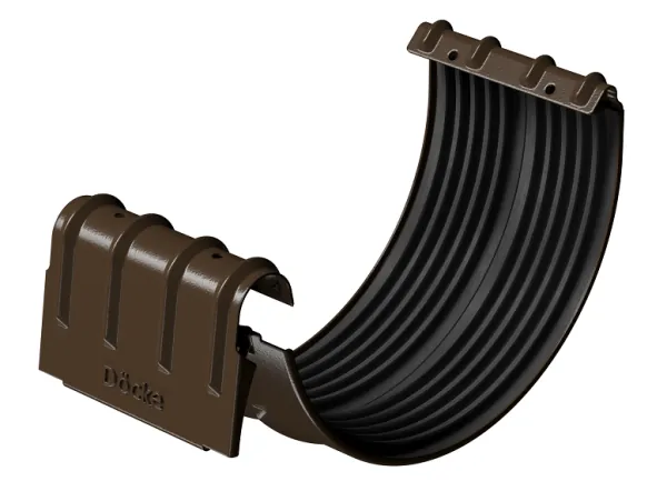 Соединитель желобов D125 Döcke STAL PREMIUM Каштан, (RAL 8017) купить в Истре