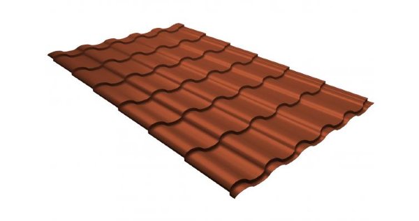 Металлочерепица кредо GL 0,5 GreenСoat Pural RR 750 кирпично-красный (RAL 8004 терракота) купить в Истре