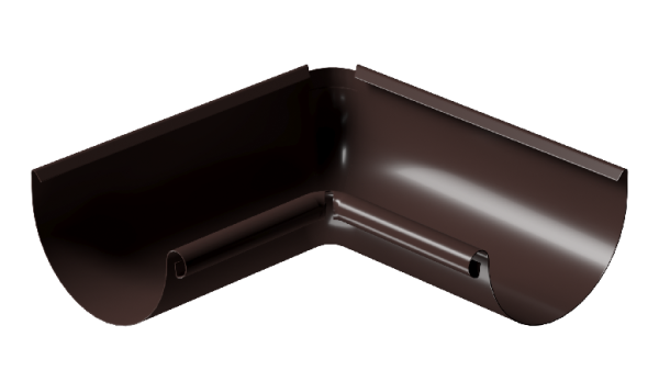 Угол внутренний 90° D125 Döcke STAL PREMIUM Шоколад, (RAL 8019) купить в Истре
