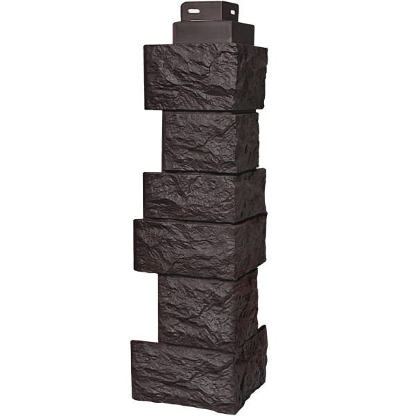 Угол наружный FineBer “Дикий камень” Коричневый купить в Истре