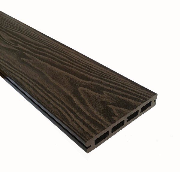 Террасная доска из ДПК Terrapol Смарт 3D Пустотелая с пазом Венге Соренто купить в Истре