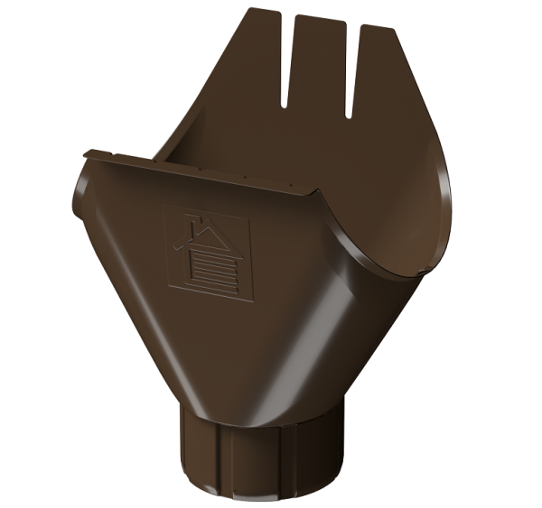 Воронка желоба D125 Döcke STAL PREMIUM Каштан, (RAL 8017) купить в Истре
