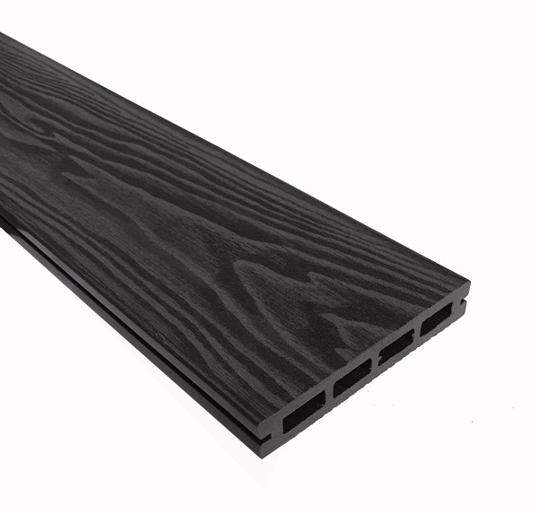 Террасная доска из ДПК Terrapol Смарт 3D Пустотелая с пазом Черное дерево купить в Истре