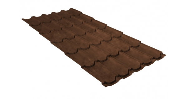 Металлочерепица квинта плюс 0,45 Safari Twincolor Brown купить в Истре