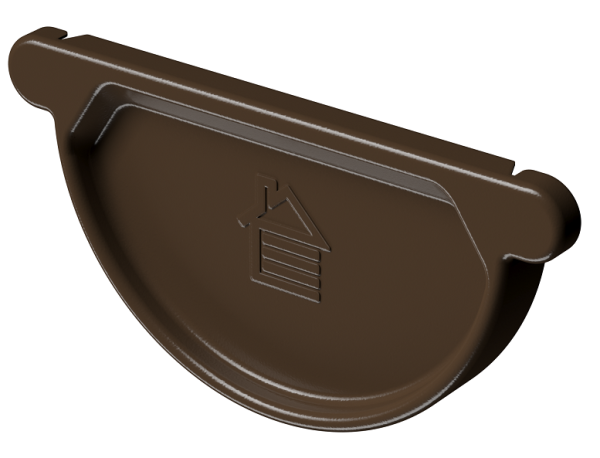 Заглушка желоба D125 Döcke STAL PREMIUM Каштан, (RAL 8017) купить в Истре