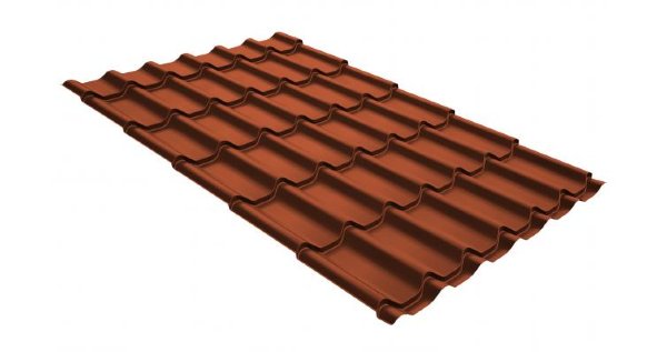 Металлочерепица классик GL 0,5 GreenCoat Pural RR 750 кирпично-красный (RAL 8004 терракота) купить в Истре