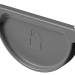 Заглушка желоба D125 Döcke STAL PREMIUM Графит, (RAL 7024) купить в Истре