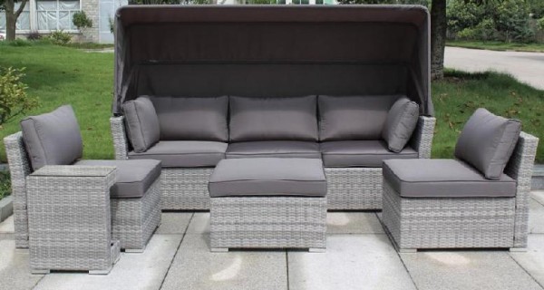 Диван-Трансформер AFINA плетеный из иск. ротанга AFM-320G Grey купить в Истре