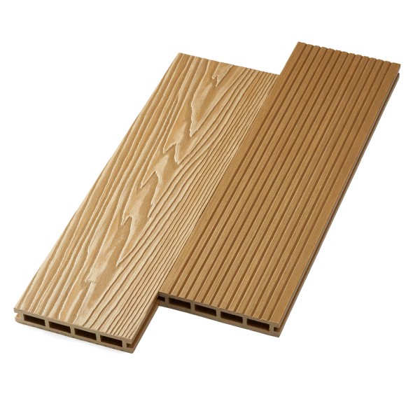 Террасная доска ДПК NanoWood двусторонняя New 3D тиснение + вельвет Орех купить в Истре