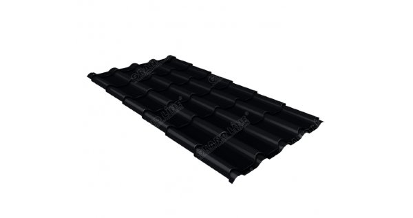 Металлочерепица камея 0,45 Drap RAL 9005 черный купить в Истре