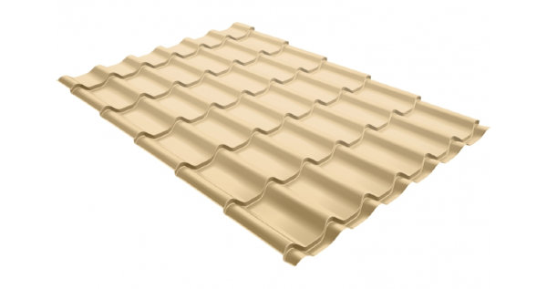 Металлочерепица классик 0,5 Satin RAL 1014 слоновая кость купить в Истре