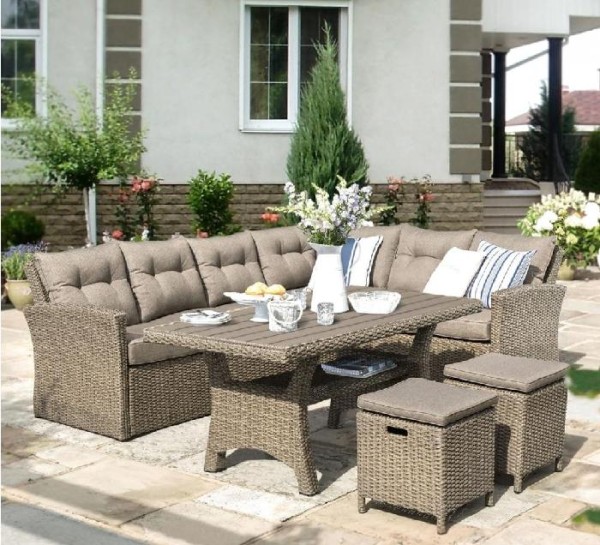 Комплект мебели AFINA плетеной из иск. ротанга AFM-307B Beige купить в Истре