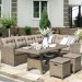 Комплект мебели AFINA плетеной из иск. ротанга AFM-307B Beige купить в Истре