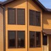 Фиброцементный сайдинг Latonit Красное дерево (RAL 8001/8008) купить в Истре