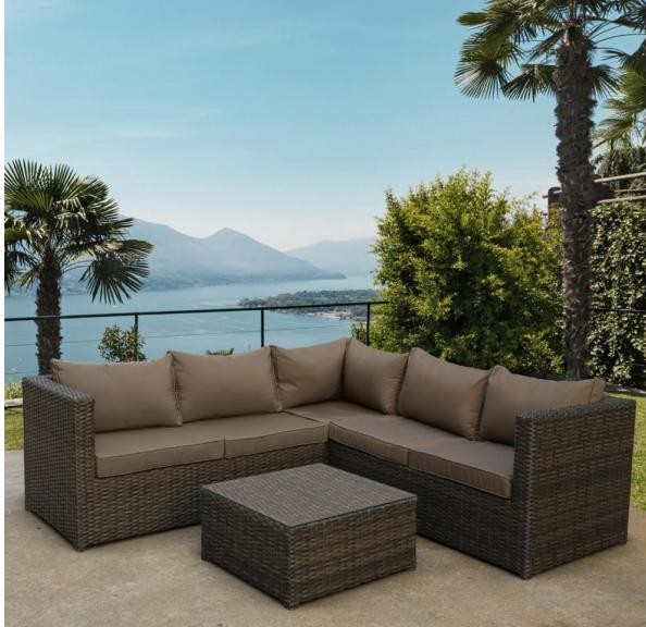 Комплект мебели AFINA плетеной из иск. ротанга YR825A Brown/Beige купить в Истре