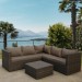 Комплект мебели AFINA плетеной из иск. ротанга YR825A Brown/Beige купить в Истре