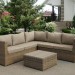 Комплект мебели AFINA плетеной из иск. ротанга YR825B Beige купить в Истре