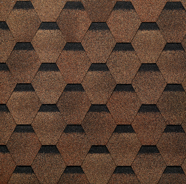Гибкая черепица EURASIA Docke, Коллекция ШЕСТИГРАННИК Светло-коричневый купить в Истре