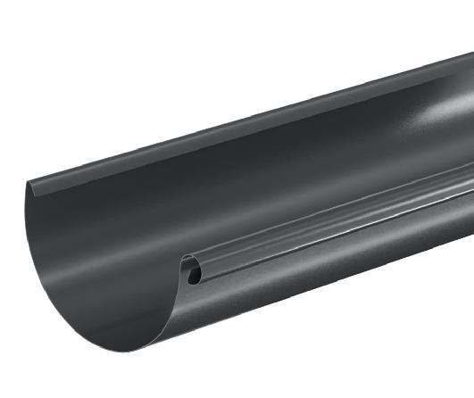Водосток Aquasistem, система 150/100 - Водосточный желоб 3.00м RAL 7024 Тёмно-серый купить в Истре