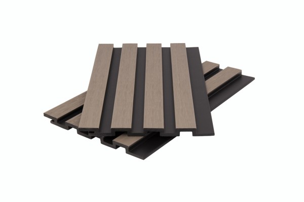 Стеновая панель брусковая двухцветная co-extrusion, snow mix купить в Истре