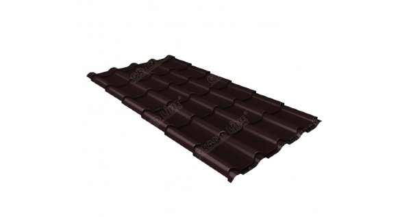 Металлочерепица камея GL 0,5 Quarzit RAL 8017 Metallic купить в Истре