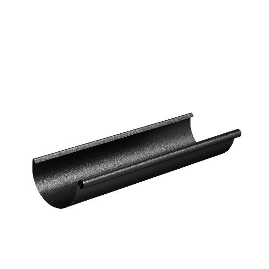 Водосток Aquasistem, система 125x90 - Водосточный желоб 3.00м RAL 9005 Чёрный купить в Истре