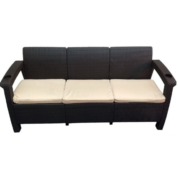 Трёхместный диван  Yalta Sofa 3 Seat венге купить в Истре