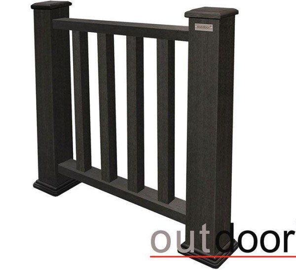 Ограждение из ДПК Outdoor Классик 3D STORM чёрный купить в Истре