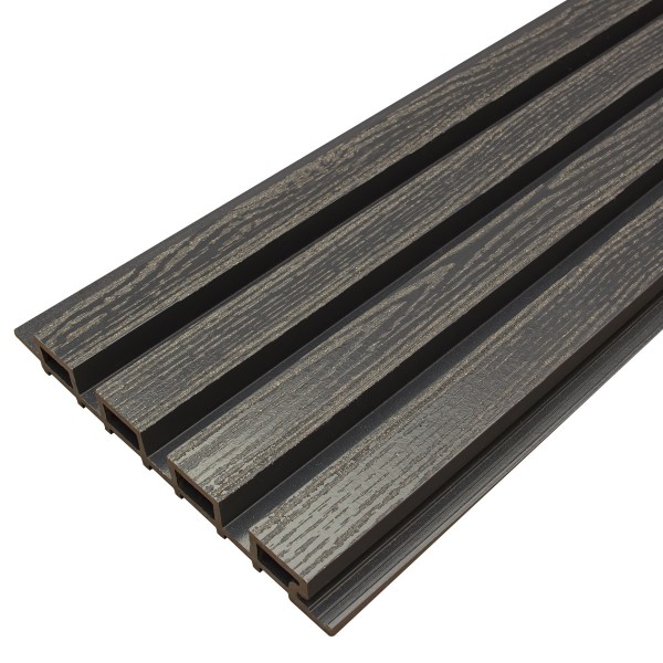 Фасадная доска из ДПК Faynag Wood Рейка Мокрый Асфальт купить в Истре