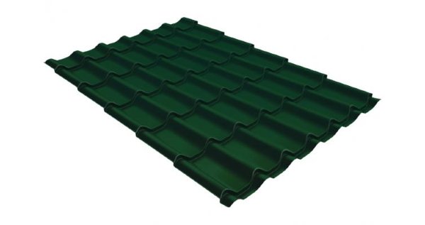 Металлочерепица классик GL 0,5 Velur20 RAL 6005 зеленый мох купить в Истре