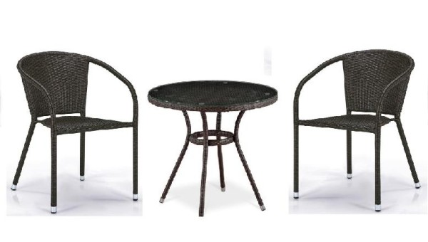 Комплект плетеной мебели AFINA из иск. ротанга Асоль-7 T282ANT/Y137C-W53 Brown 2Pcs купить в Истре