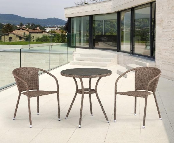 Комплект плетеной мебели AFINA из иск. ротанга T282ANT/Y137C-W56 Light Brown 2Pcs купить в Истре