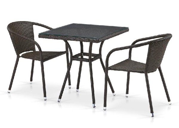 Комплект плетеной мебели AFINA из иск. ротанга T282BNT/Y137C-W53 Brown 2Pcs купить в Истре