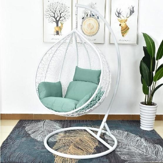 Кресло Подвесное из искусственного ротанга AFM-168A-L White/Green купить в Истре
