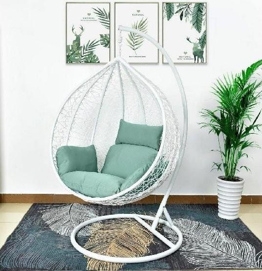 Кресло Подвесное из искусственного ротанга AFM-168A-XL White/Green купить в Истре