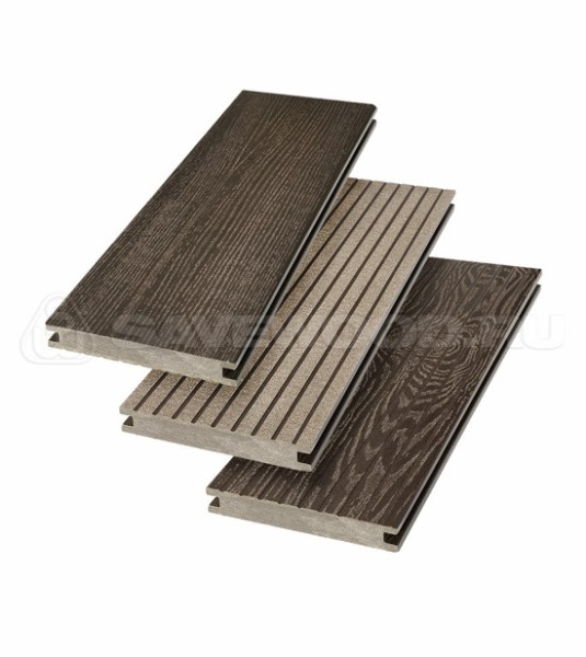 Террасная доска SW Fraxinus (R) полнотелая «SaveWood» Темно-коричневый купить в Истре