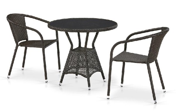 Комплект плетеной мебели AFINA из иск. ротанга T707ANS/Y137C-W53 Brown 2Pcs купить в Истре