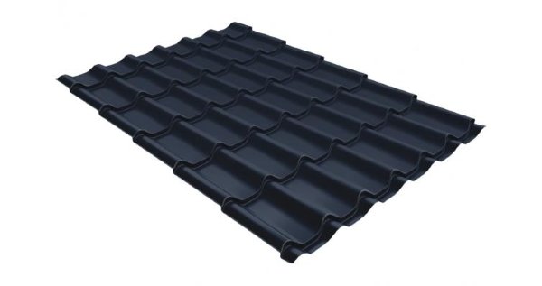 Металлочерепица классик 0,5 Satin RAL 7024 мокрый асфальт купить в Истре